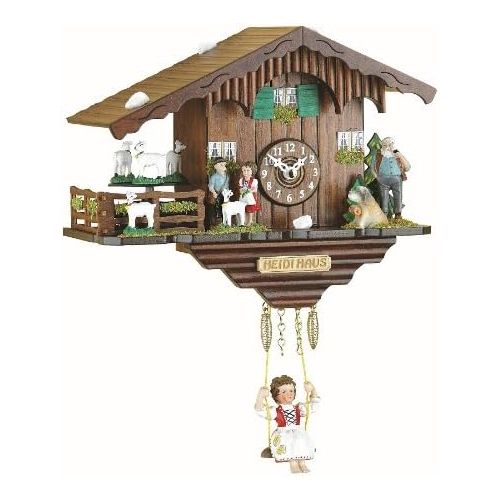  Trenkle Kuckulino Black Forest Clock Swiss House with turning goats, quartz movement and cuckoo chime TU 2020 SQ