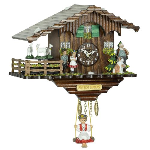  Trenkle Kuckulino Black Forest Clock Swiss House with turning goats, quartz movement and cuckoo chime TU 2020 SQ