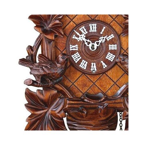  Trenkle Quartz Cuckoo Clock 6 leaves, 3 birds, nest TU 362 Q