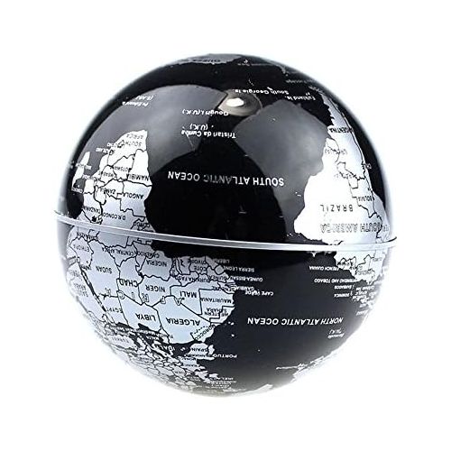  [아마존베스트]Floating Globe with LED Lights C Shape Magnetic Levitation Floating Globe World Map for Desk Decoration (Black)