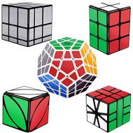 [아마존베스트]Tresbro Speed Cube Set, 2x2x3 Cube, Smooth Mirror Cube, Ivy Cube, SQ-1 Cube, Qiyi Magic Cube Bundle - Puzzle Toys for Kids Adults