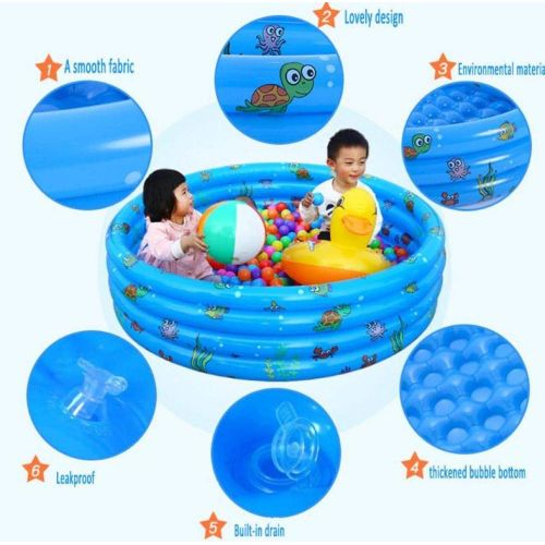  Treslin Inflatable Baby Swimming Pool Portable Outdoor Children Basin Bathtub Kids Pool Baby Swimming Pool Water@A-100