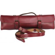Trevor James Leather Flute Bag/Case Cover-Cherry Red