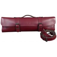 Trevor James Leather Flute Bag/Case Cover-Cherry Red with slight flaws