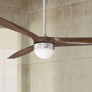 Casa Vieja 60 Tri-Lago Brushed Steel LED Ceiling Fan