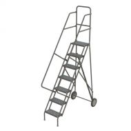 Tri Arc Tri-Arc KDRF107162 7-Step All-Terrain Roll and Fold Steel Industrial & Warehouse Ladder with Grip Strut Tread