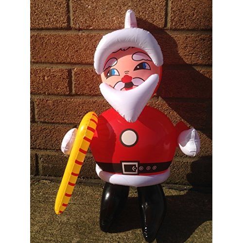  Small Inflatable Santa Claus / Father Christmas, approx 50 cm - Great Fun Christmas Decoration Great For Desk Tops / Car Parcel Shelf / Lorry Dashboard by Tri Balloons