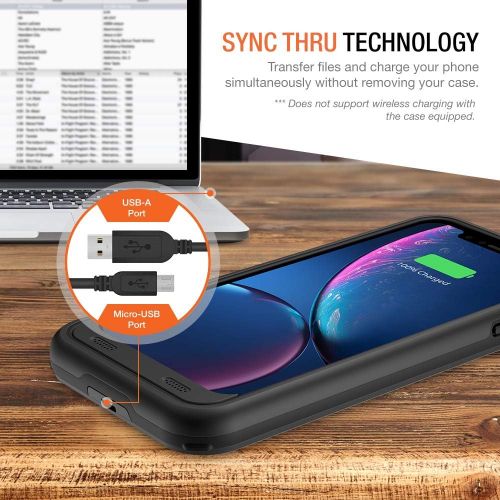  [아마존 핫딜]  [아마존핫딜]Trianium Atomic Pro 3500mAh Battery Case Compatible with Apple iPhone XR (6.1) Case with Qi Wireless Charging Technology Rechargeable Protective Extended Power Case [Work on Wirele