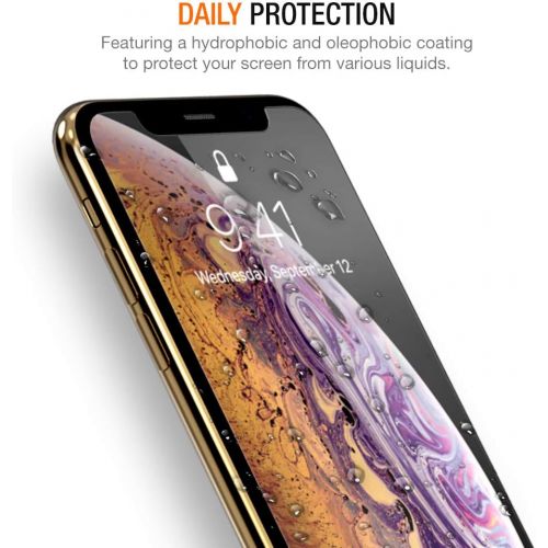  [아마존베스트]Trianium (3 Packs) Screen Protector Designed for Apple iPhone XS Max 2018 Premium HD Clarity 0.25mm Tempered Glass Screen Protector with Easy Installation Alignment Case Frame[3D T
