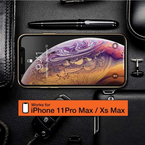  [아마존베스트]Trianium (3 Packs) Screen Protector Designed for Apple iPhone XS Max 2018 Premium HD Clarity 0.25mm Tempered Glass Screen Protector with Easy Installation Alignment Case Frame[3D T