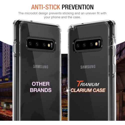  [아마존베스트]Trianium Clarium Case Designed for Galaxy S10 Case (2019) - Clear TPU Cushion/Hybrid Rigid Back Plate/Reinforced Corner Protection Cover for Samsung Galaxy S 10 Phone (PowerShare C