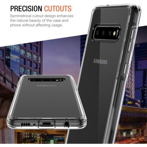  [아마존베스트]Trianium Clarium Case Designed for Galaxy S10 Case (2019) - Clear TPU Cushion/Hybrid Rigid Back Plate/Reinforced Corner Protection Cover for Samsung Galaxy S 10 Phone (PowerShare C