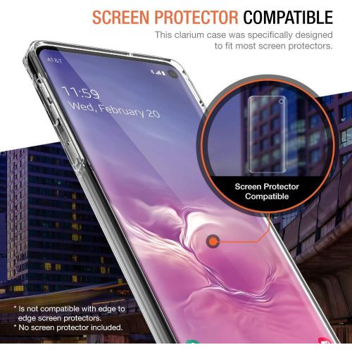  [아마존베스트]Trianium Clarium Case Designed for Galaxy S10 Case (2019) - Clear TPU Cushion/Hybrid Rigid Back Plate/Reinforced Corner Protection Cover for Samsung Galaxy S 10 Phone (PowerShare C