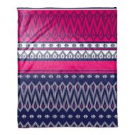Tribal Boho Throw Blanket in PinkPurple