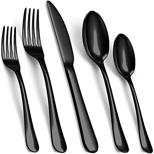  [아마존베스트]Tribal Cooking 20 Piece Stainless Steel Silverware Set - Elegant Flatware Set With Forks, Knives, & Spoons - Premium Versatile Kitchen Silverware With a Stunning Polished Finish -