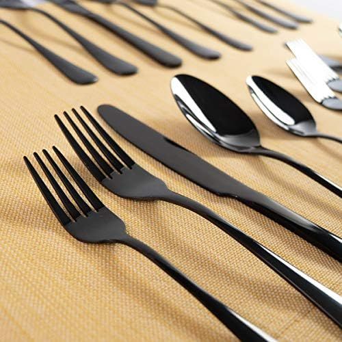  [아마존베스트]Tribal Cooking 20 Piece Stainless Steel Silverware Set - Elegant Flatware Set With Forks, Knives, & Spoons - Premium Versatile Kitchen Silverware With a Stunning Polished Finish -