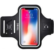 [아마존베스트]Tribe TRIBE Water Resistant Cell Phone Armband Case for iPhone X, Xs, 8, 7, 6, 6S Samsung Galaxy S9, S8, S7, S6, A8 with Adjustable Elastic Band & Key Holder for Running, Walking, Hiking