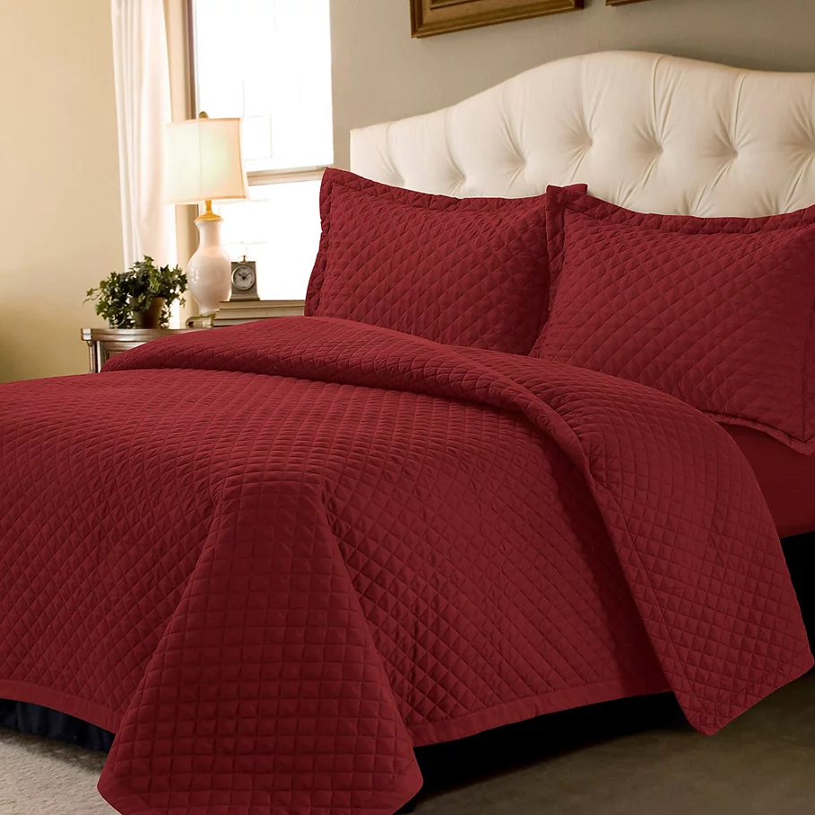  Tribeca Living Oversized Brisbane Solid Quilt Set