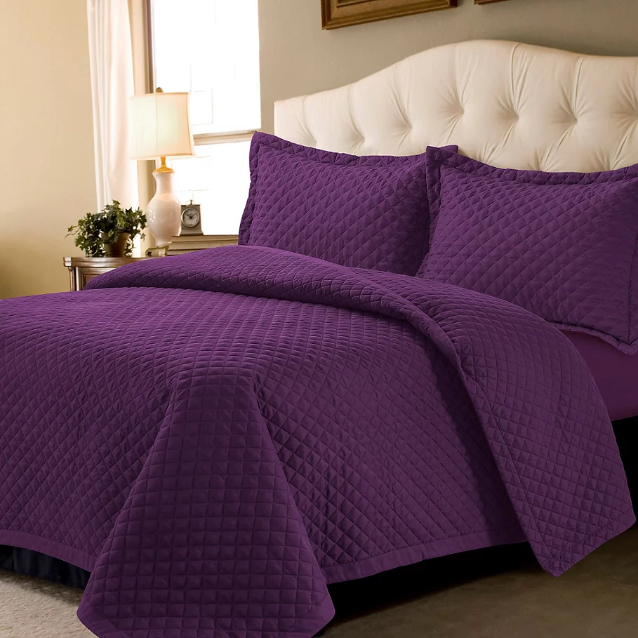  Tribeca Living Oversized Brisbane Solid Quilt Set