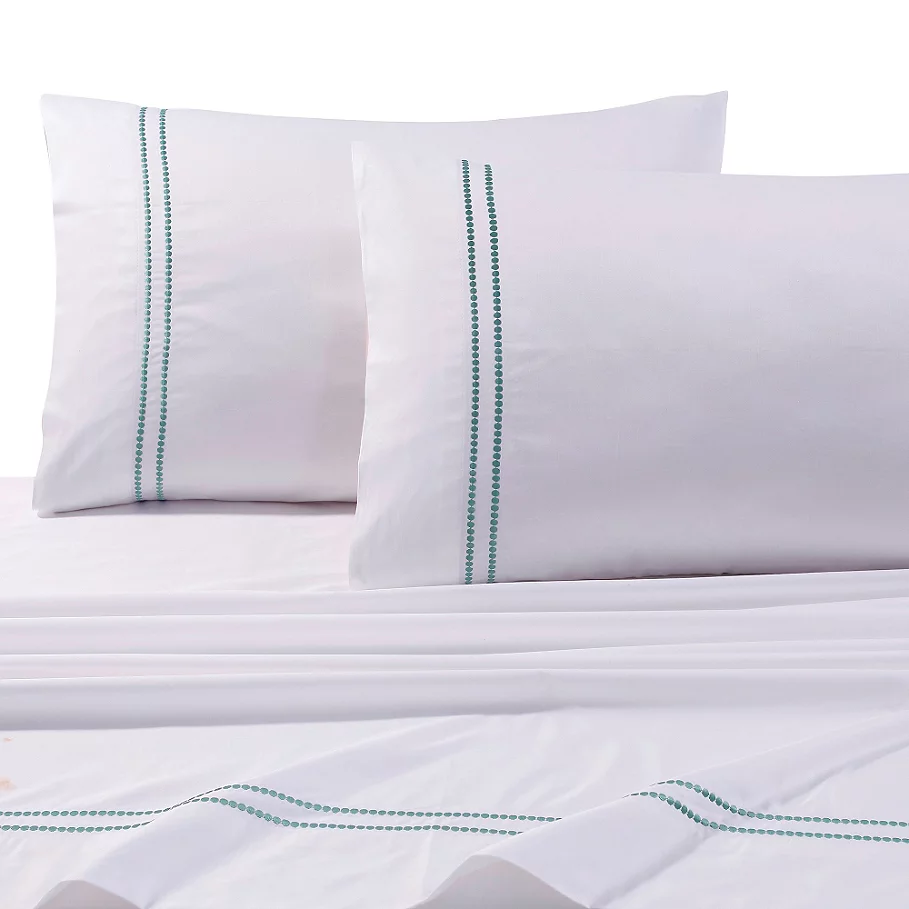 Tribeca Living 400-Thread-Count Premium Cotton Dot Pillowcases (Set of 2)