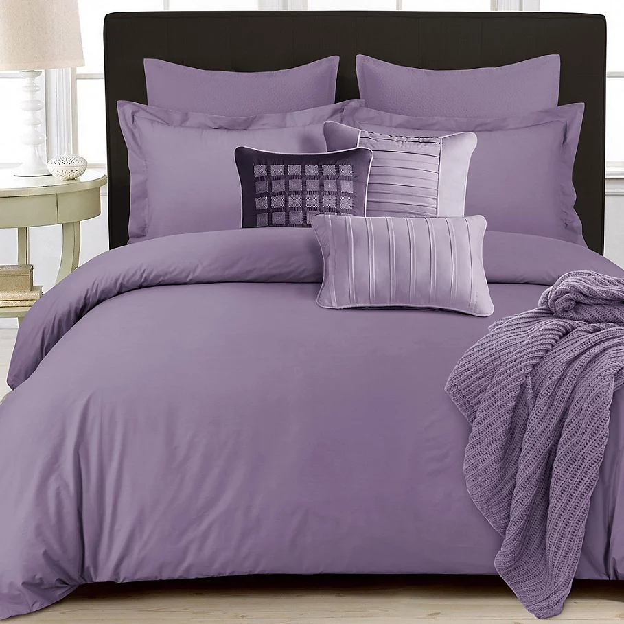  Tribeca Living 350-Thread-Count Cotton Percale Duvet Cover Set