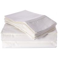Tribeca Living 500 Thread Count Extra Deep Pocket 6-Piece Egyptian Cotton Sheet Set White Cal King White