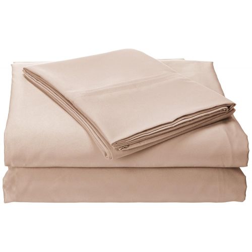  Tribeca Living MF110DPSSQUCA Solid Deep Pocket Sheet Set, Queen, Cashmere