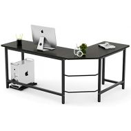 [아마존핫딜][아마존 핫딜] Tribesigns Modern L-Shaped Desk Corner Computer Desk PC Laptop Study Table Workstation Home Office Wood & Metal, Black