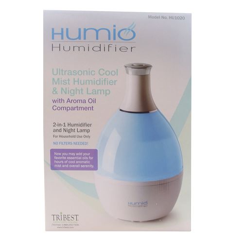  Tribest Humio HU-1020-B Ultrasonic Cool Mist Humidifier and Night Lamp, White Refurbished