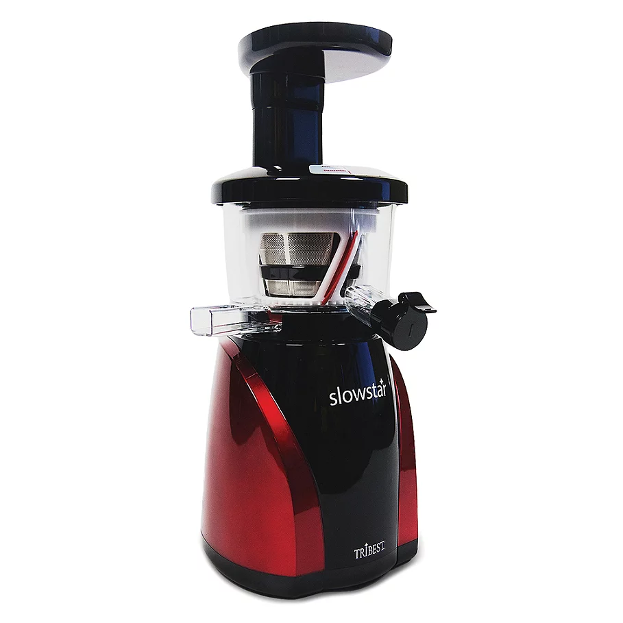 Tribest Slowstar Vertical Cold Press Juicer with Mincing in BlackRed