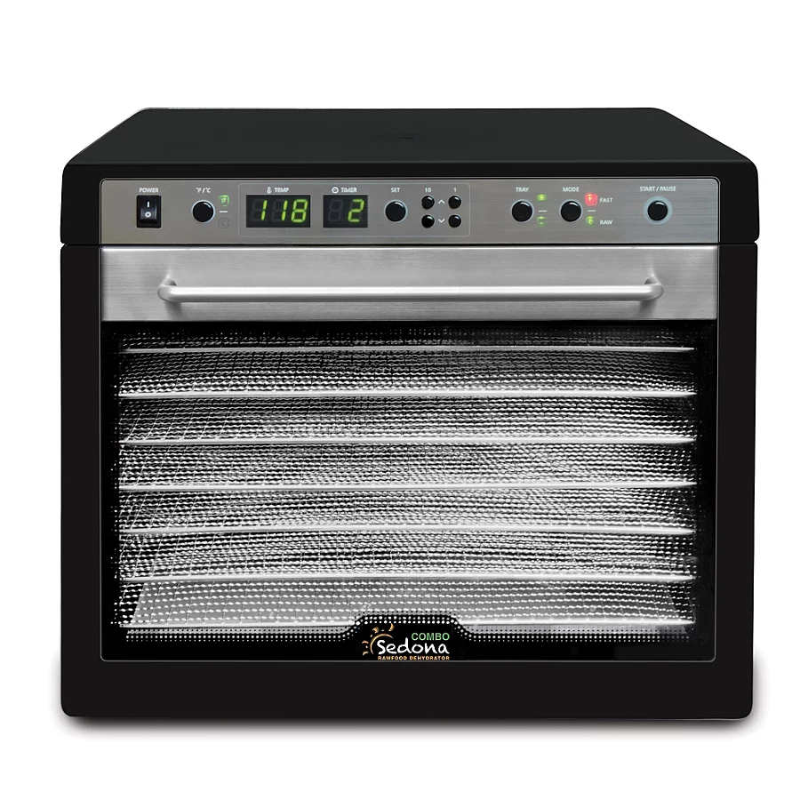 Tribest Sedona Combo Digital Dehydrator with 9 Stainless Steel Trays in Black