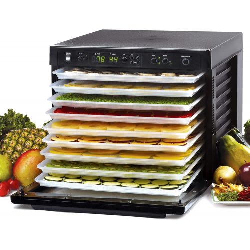  Tribest Sedona SD-P9000 Digitally Controlled Food Dehydrator With BPA-Free Trays, Black