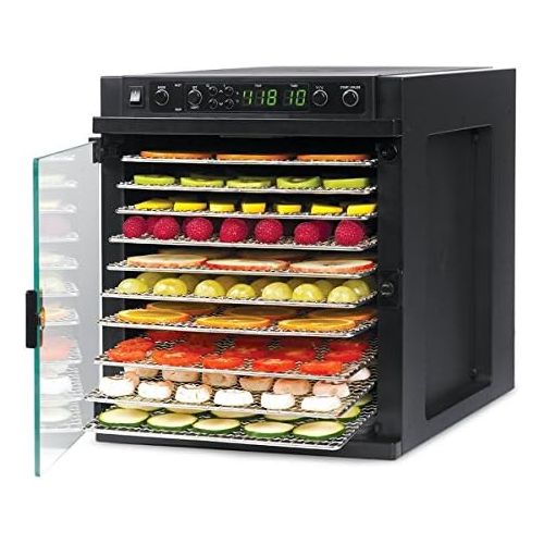  Tribest Sedona Express SDE-S6780-B Digital Food Dehydrator, Black with Stainless Steel Trays