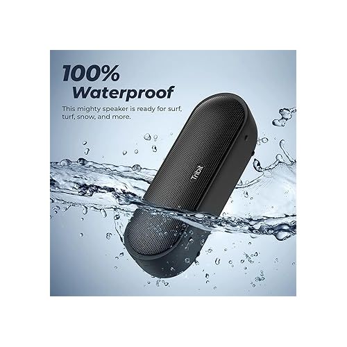  Tribit MaxSound Plus Portable Bluetooth Speaker with 24W Louder Sound, Exceptional XBass, 20H Playtime, IPX7 Waterproof, USB-C, TWS for Party, Outdoor