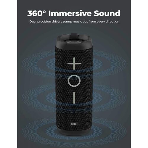  [아마존베스트]Tribit Bluetooth Speaker - 24W Portable Speaker, 360° Full Surround Sound, Enhanced Bass, Wireless Dual Pairing, IPX7 Waterproof, 20-Hour Playtime, 66ft Bluetooth Range Outdoor Wir