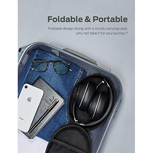  [아마존베스트]Tribit XFree Tune Bluetooth Headphones Over Ear - Wireless Headphones 40 Hrs Playtime, Hi-Fi Stereo Sound with Rich Bass, Built-in Mic, Soft Earmuffs - Foldable Headset with Carry