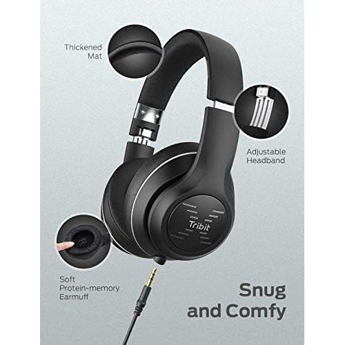  [아마존 핫딜]  [아마존핫딜]Bluetooth Kopfhoerer, Tribit XFree Tune Bluetooth Over-Ear-Kopfhoerer,Kabellose Kopfhoerer mit 40 Stunden Spielzeit, Hi-Fi Stereo Sound und CVC6.0 Noise Canceling Mikrofon, inkl. Aufb