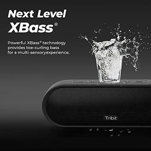  Upgraded Tribit MaxSound Plus Portable Bluetooth Speaker with 24W Powerful Louder Sound, Exceptional XBass, Audiobook EQ, 20H Playtime, IPX7 Waterproof, USB-C, TWS Pairing for Part