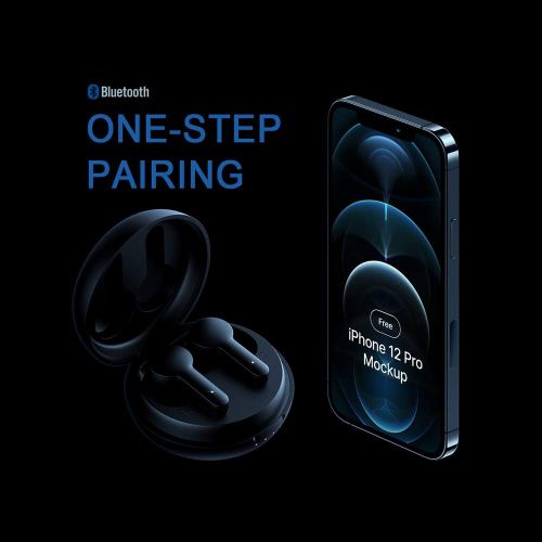  [아마존베스트]Tribit FlyBuds NC Active Noise Cancelling Wireless Earbuds - Bluetooth 5.0 Earbuds with 4 Built-in Microphones for Crystal Clear Calls, Transparency Mode, Touch Control, 27H, Black