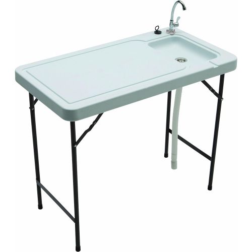  Tricam MT-2/SKFT-44 Outdoor Fish and Game Cleaning Table with Quick-Connect Stainless Steel Faucet