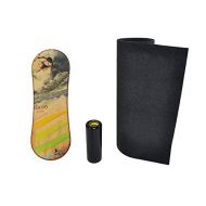 Trickboard Balance Board SET, Surf Trainer - Follow Your Dreams + Roller + Teppich/Bodenschutzmatte - Balance Training, Kitesurfing