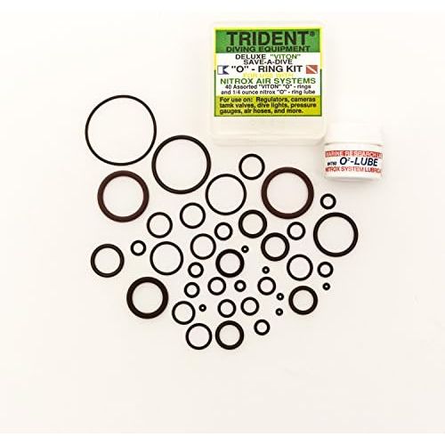  [아마존베스트]Trident Deluxe Save-A-Dive O-Ring Kit for Scuba Diving Tank Valves, Hoses, Regulators, Cameras etc Dive Diver