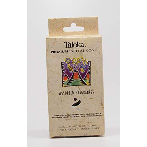  인센스스틱 Triloka, Incense Cones Assorted Fragrances, 5 Pieces, 20 Gram