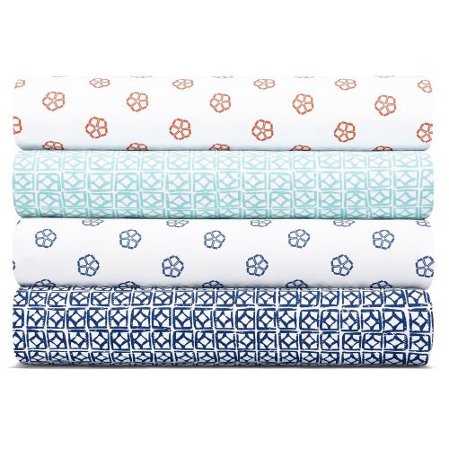  Trina Turk USHSA01050375 Fiorella Sheet Set, King, Orange