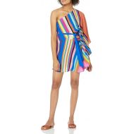 Trina Turk womens Belted One Shoulder Caftan Swimsuit Cover UpSwimwear Cover Up