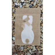 TrinasWreaths4Sanity Easter Garden Flag / Easter Flag / Easter Burlap Flag / Spring Flag / Spring Burlap Flag / Bunny Flag / Rabbit Flag