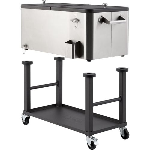  TRINITY TXK-0803 Outdoor Cooler, 80 Quart, Stainless Steel