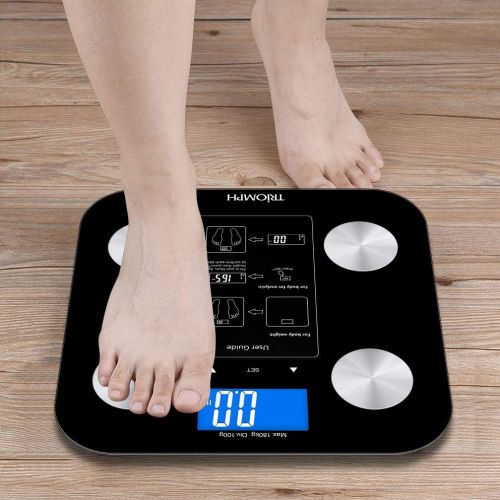  [아마존 핫딜]  [아마존핫딜]Triomph Body Fat Scale, Digital Bathroom Scale Body Composition Analyzer with Backlit LCD for...