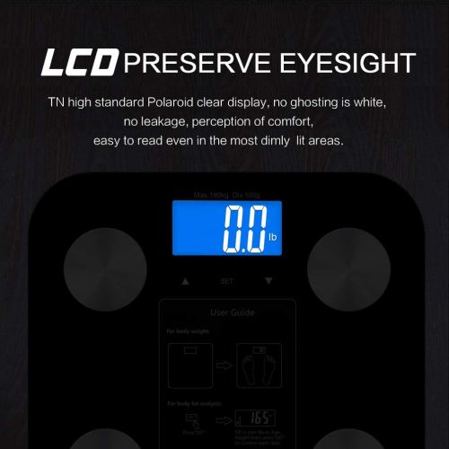  [아마존 핫딜]  [아마존핫딜]Triomph Body Fat Scale, Digital Bathroom Scale Body Composition Analyzer with Backlit LCD for...