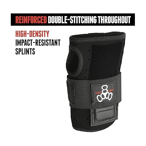 Triple Eight RD Wristsaver Wrist Guards for Roller Derby and Skateboarding (1 Pair)